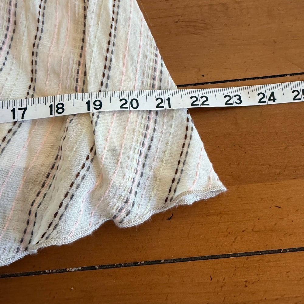 Kimchi Blue Urban Outfitters Striped Button Front Mini‎ Skirt Neutral Small NEW - Picture 9 of 12